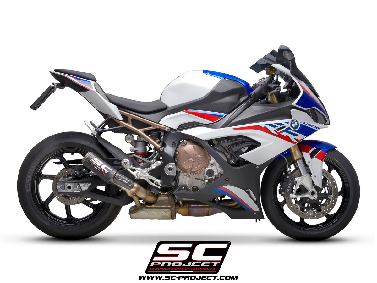 BMW S1000RR my 2019 CR-T carbon fibre silencer right side